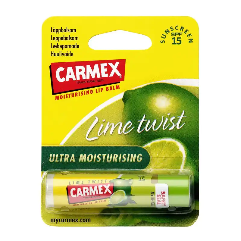 Carmex Lime Twist Moisturizing Lip Balm SPF 15
